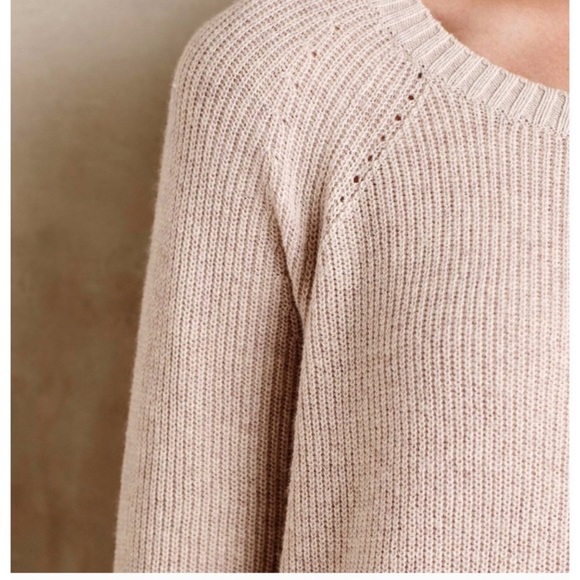 Anthropologie Moth Tan Tunic Side Slit Sweater XS, EUC. - Picture 4 of 14